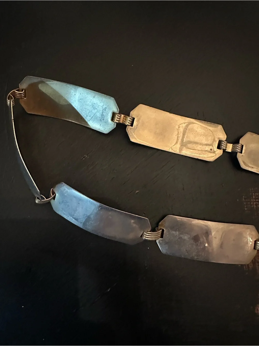 Vintage gold chunky rectangular belt
